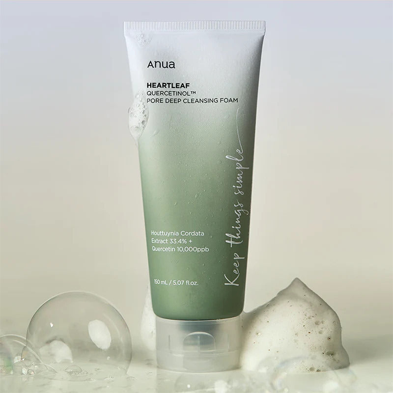 Heartleaf Quercetinol Pore Deep Cleansing Foam een reinigingsschuim, samengesteld met Heartleaf-extract, dat is ontworpen om diep in de poriën te reinigen