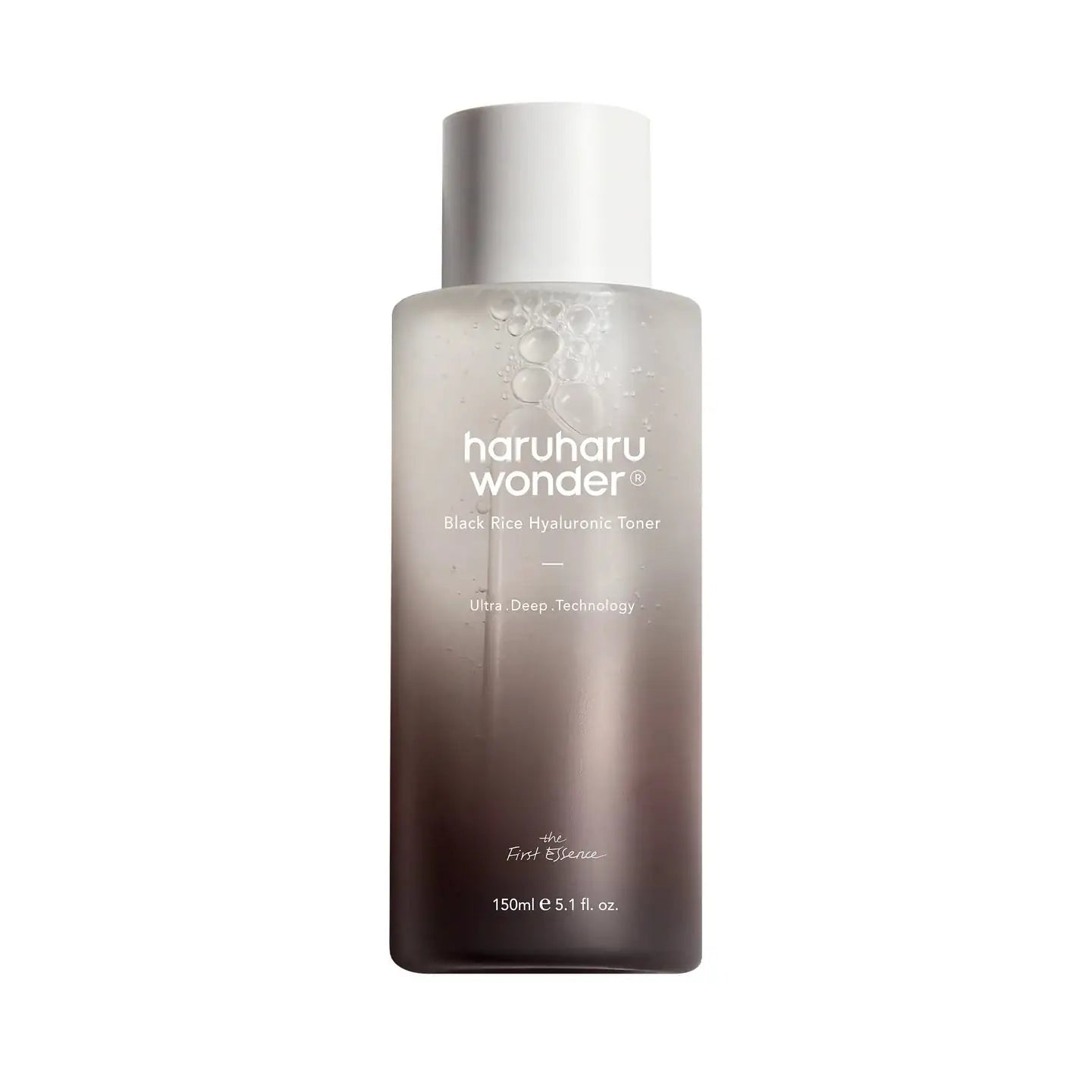 Haruharu WONDER Black Rice Hyaluronic Toner haruharu wonder tonerfles met witte dop, bruin transparante vloeistof