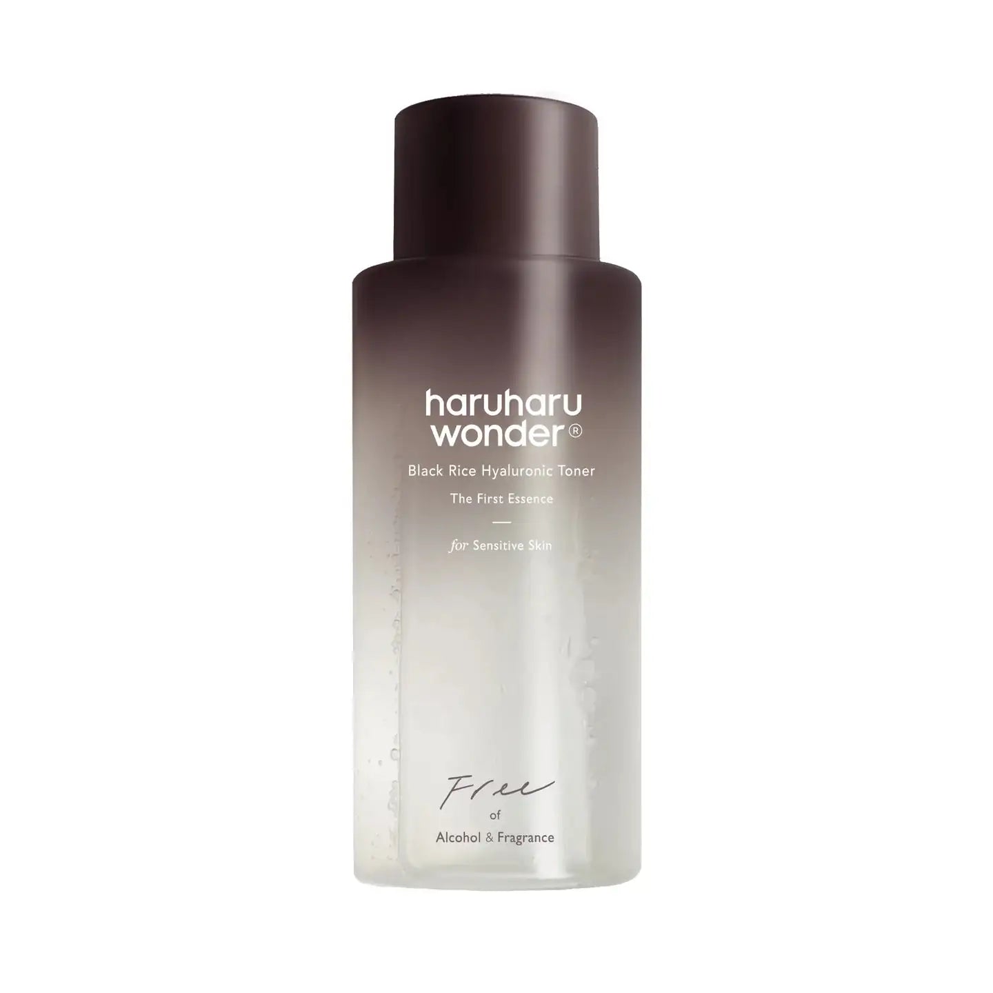 Haruharu WONDER Black Rice Hyaluronic Toner - Free of Alcohol & Fragrance HaruHaru Wonder tonerflesje met zwarte rijst en hyaluronzuur, gladde dop