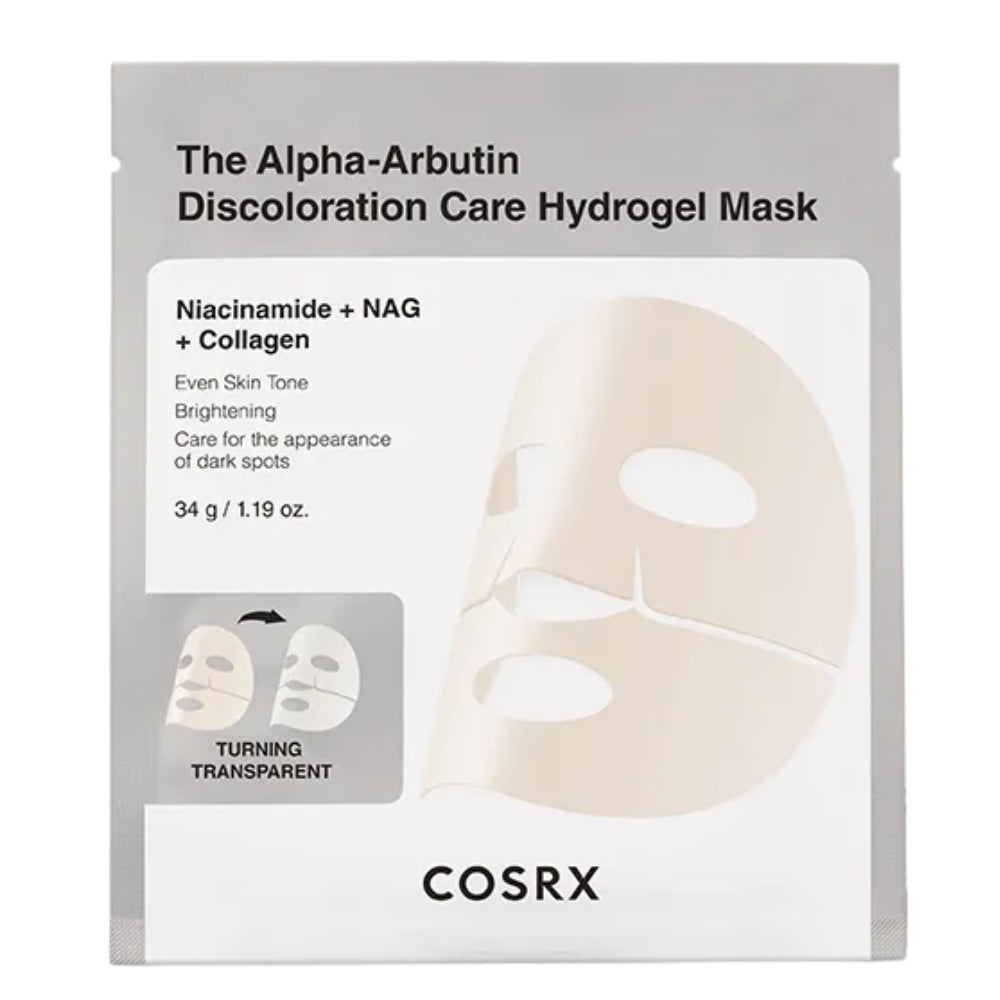 COSRX Alpha-Arbutin Discoloration Care Hydrogel Mask verpakking
