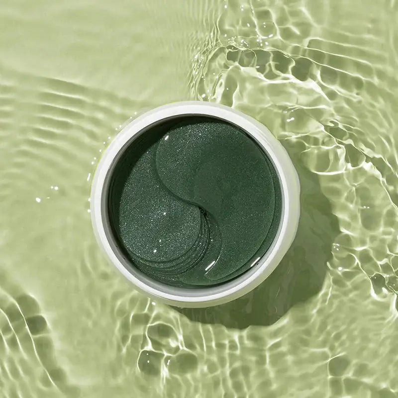 Ronde pot met hydrogel oogpatch gel, groene matcha-tint