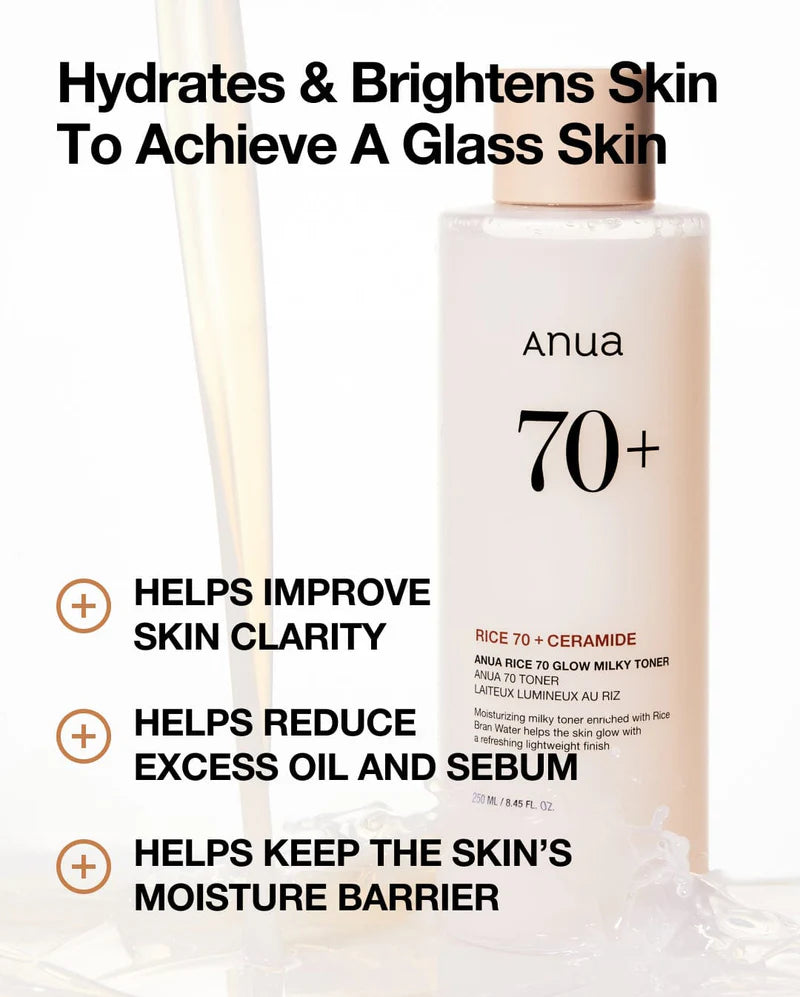 Rice 70 Glow Milky Toner glass skin
