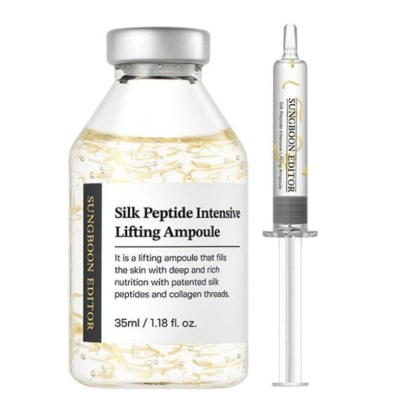 Zijdepeptide lifting-ampulfles met etiket en spuit, 35 ml