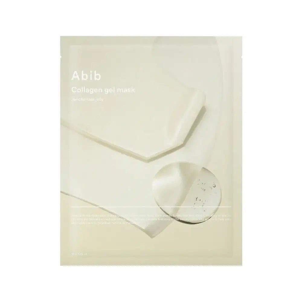 Abib Collagen Gel Mask Jericho Rose Jelly Abib collageen-gelmasker in verpakking, doorzichtig maskervlies