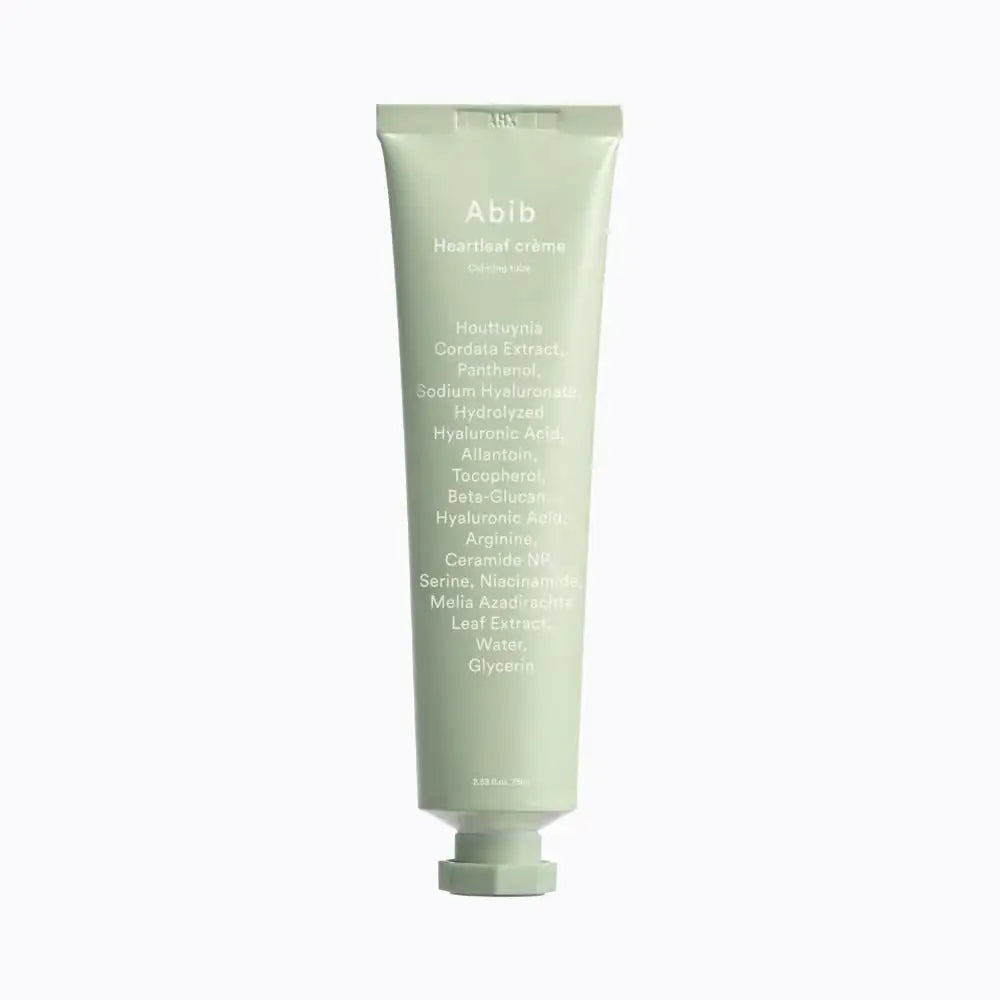 Abib Heartleaf creme Calming Tube Abib Heartleaf crème kalmerende tube, groene tube met dop