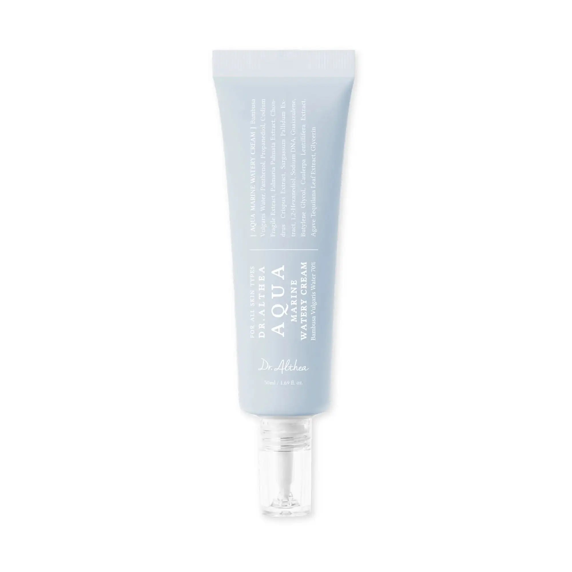 Aqua Marine watertige crème in blauwe tube, 50 ml, met dop