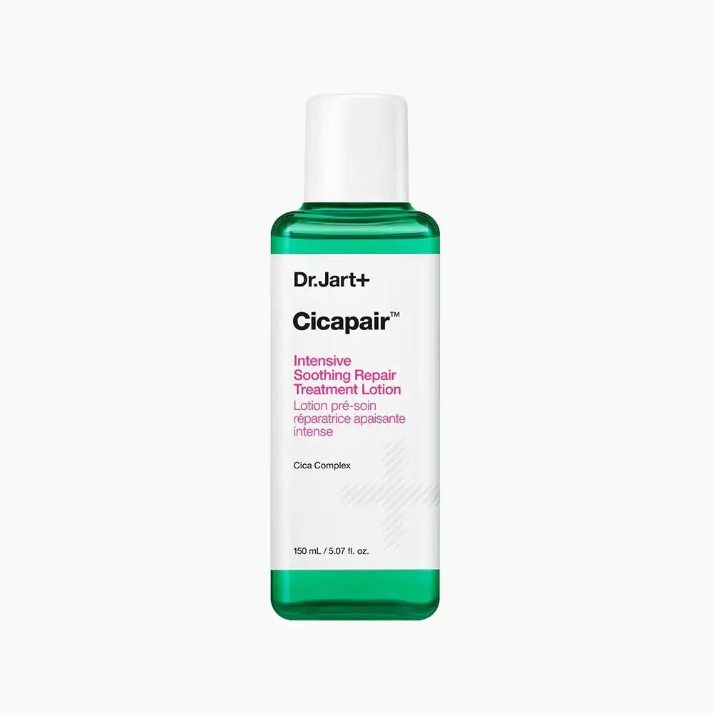 Dr. Jart+ Cicapair Intensive Soothing Repair Treatment Lotion Dr.Jart+ Cicapair intensive soothing repair treatment lotion, groene flacon met witte dop.