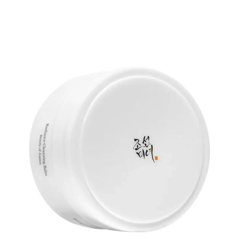 Witte ronde deksel van pot voor reinigende balsem