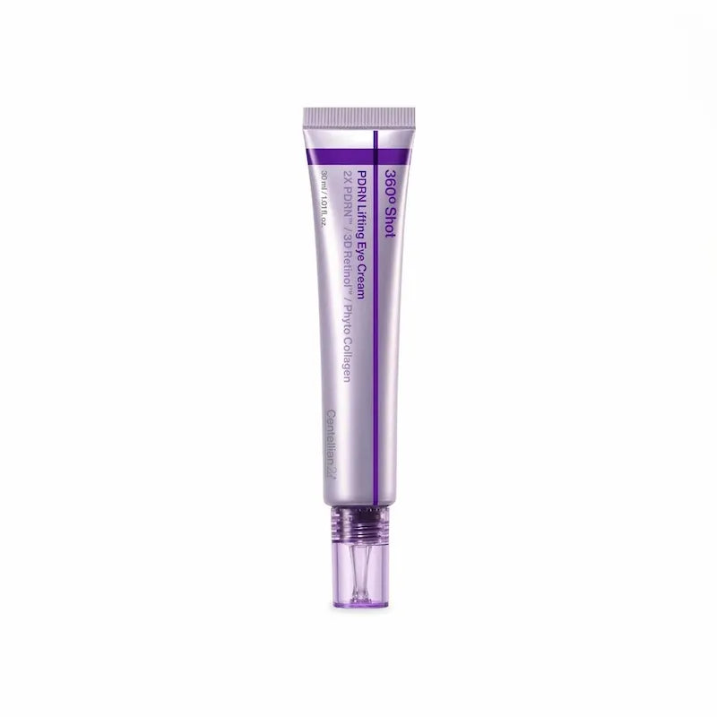 Centellian24 360º Shot PDRN Lifting Eye Cream tube van 30 ml op een witte achtergrond.