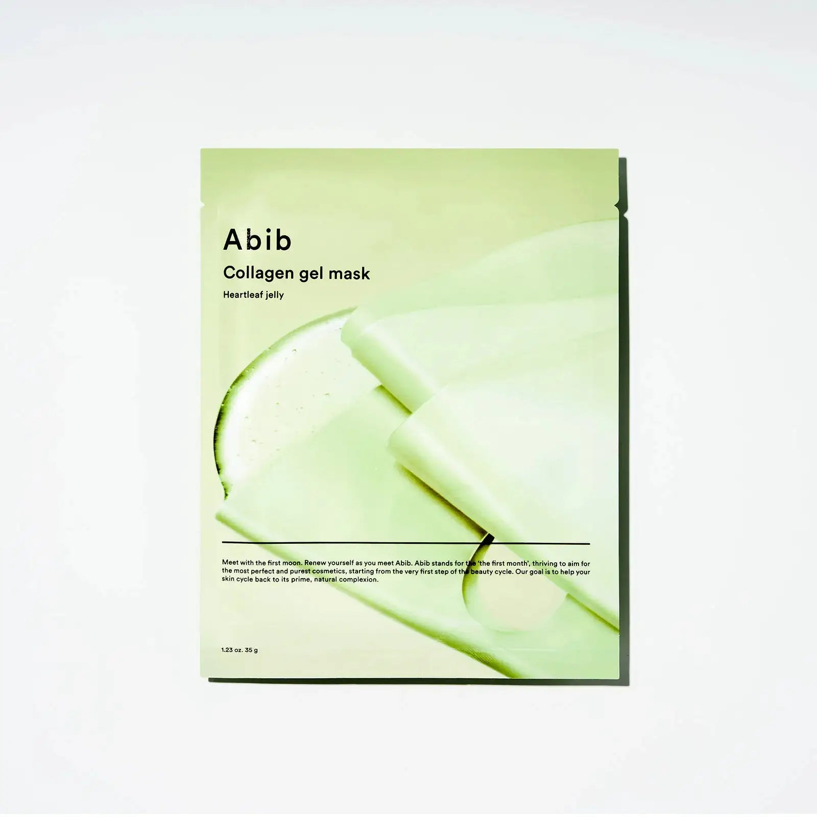 Abib Collagen Gel Mask Heartleaf Jelly Abib collageen gelmasker met hartblad, groen zakje met gelmasker