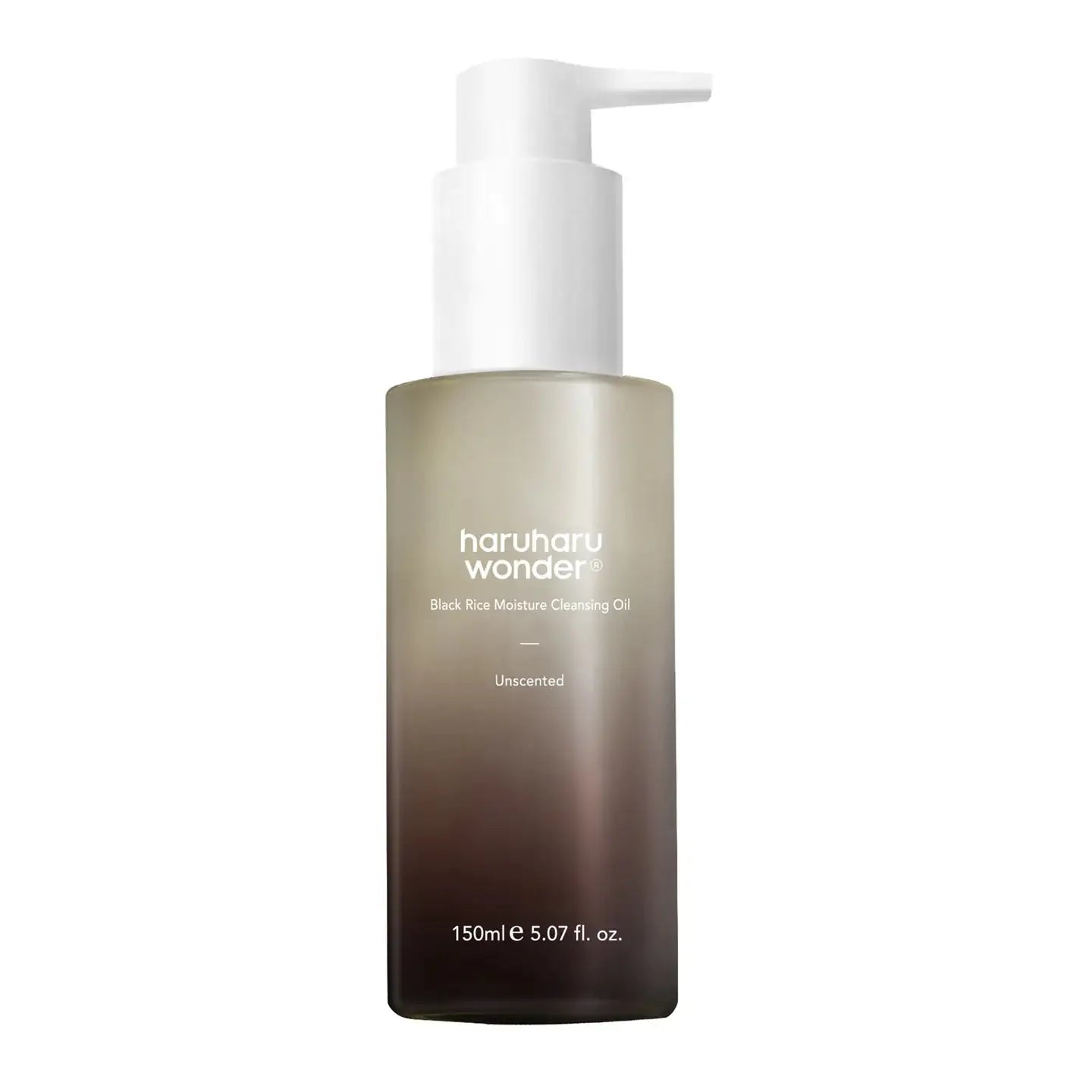 Haruharu WONDER Black Rice Moisture Deep Cleansing Oil Reinigingsolie fles met witte pomp, haruharu wonder Black Rice, 150 ml