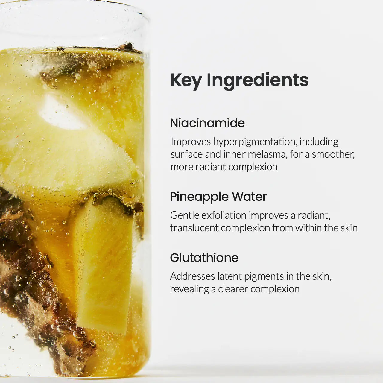Ingrediëntenoverzicht en pot met gele niacinamide gel, Biodance deep mask