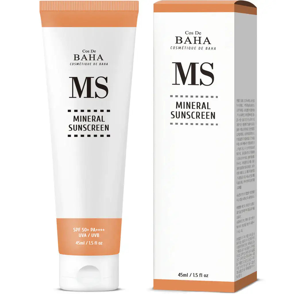 Minerale zonnebrandcrème MS in tube en doos, SPF 50+ en PA++++