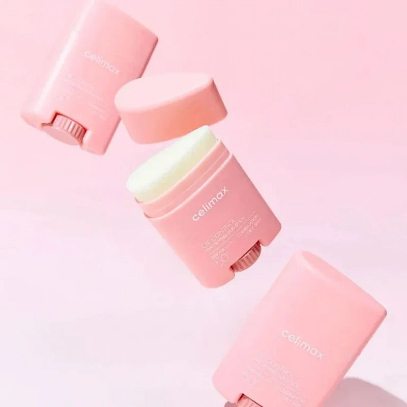Celimax Oil Control Mattifying Sun Stick 19g - roze zonnebrandstick voor onderweg, SPF50+ PA++++