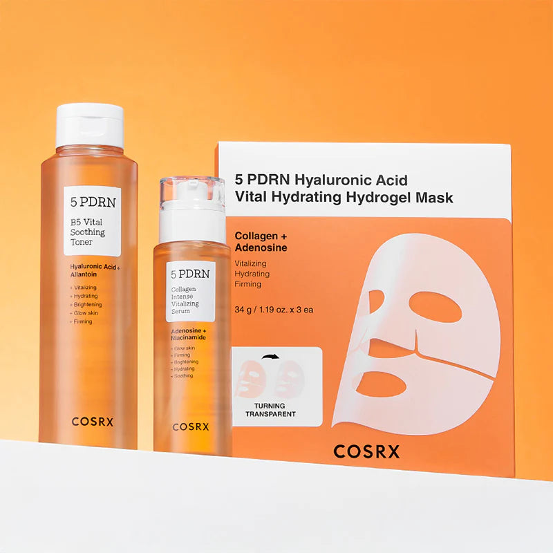 Productlijn COSRX 5 PDRN productlijn – serum, toner en hydrogel masker met Adenosine en Niacinamide
