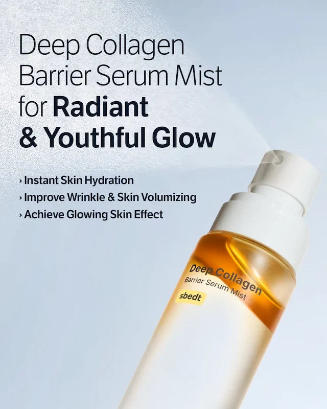 Sungboon Editor Deep Collagen Barrier Serum Mist – bifase formule met olie- en vochtlaag: Oil Layer met Vita C Oil en 17 Multi Peptides, Serum Layer met 60% Collagen en Hyaluronzuur