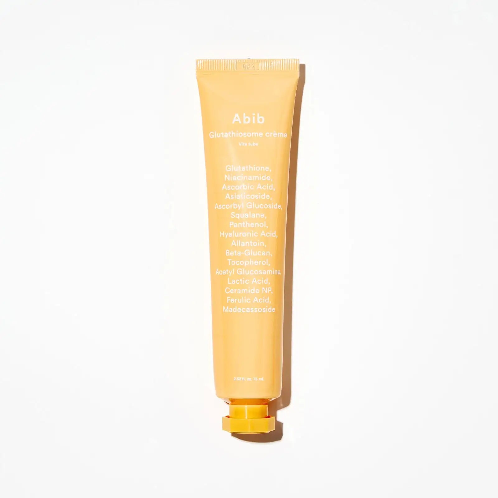 Abib Glutathiosome dark spot cream Vita tube Glutathiosome crème in oranje Vita-tube met schroefdop