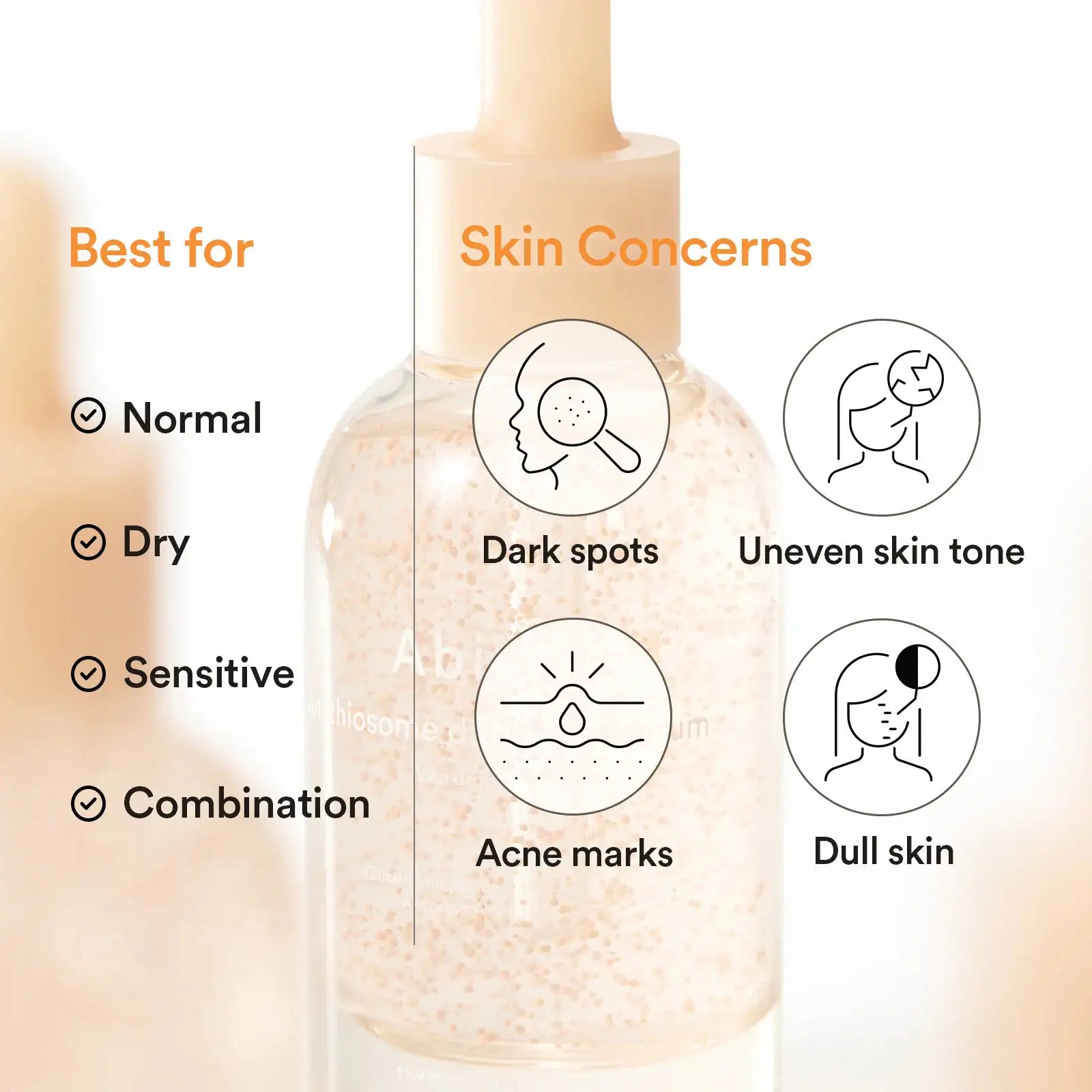 Abib Glutathiosome dark spot serum Vita drop Glutathiosome serumfles met druppelpomp, voor donkere vlekken en ongelijkmatige teint