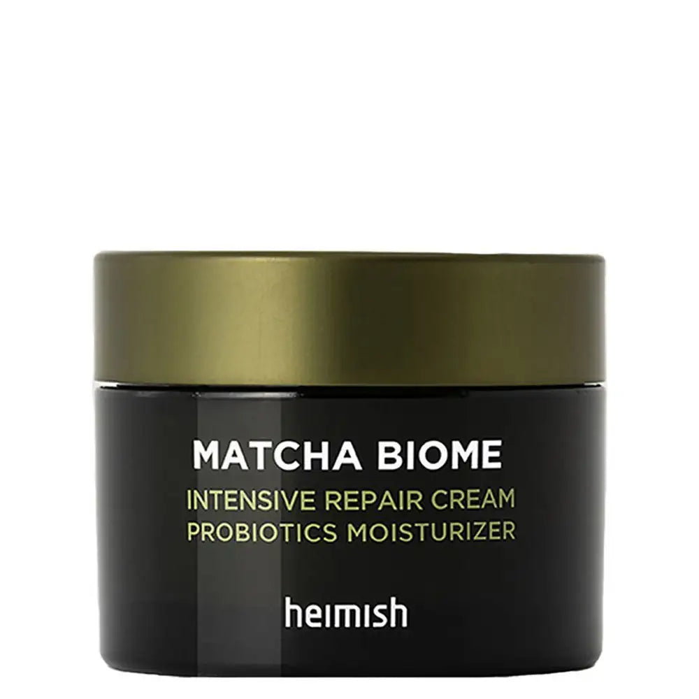 Heimish crème in potje met groen deksel en zwart etiket