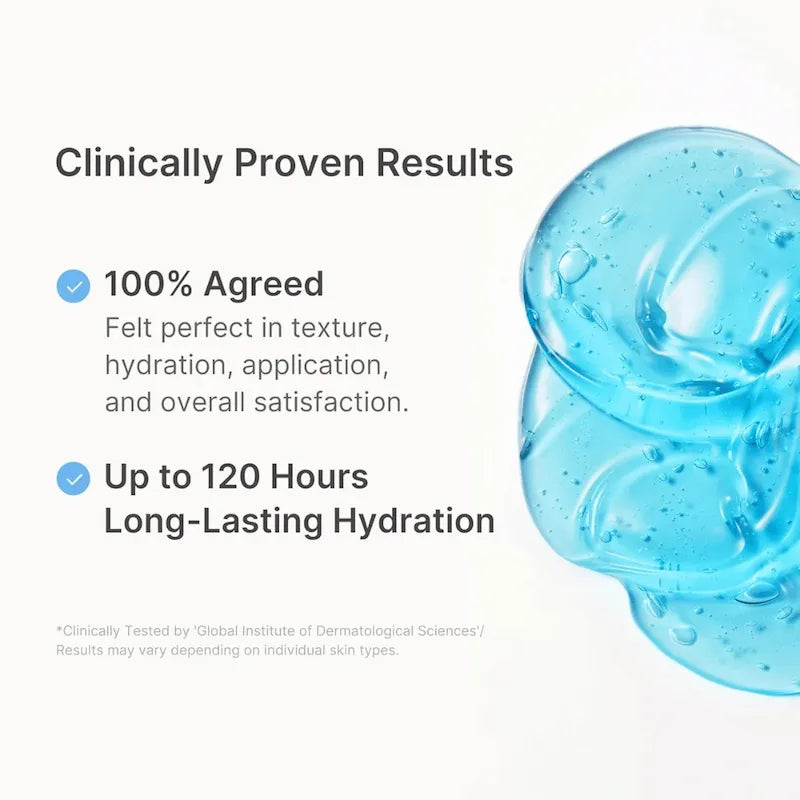 Medicube Hyaluronic Ceramide Jelly Cream met informatie over klinisch geteste resultaten en langdurige hydratatie.