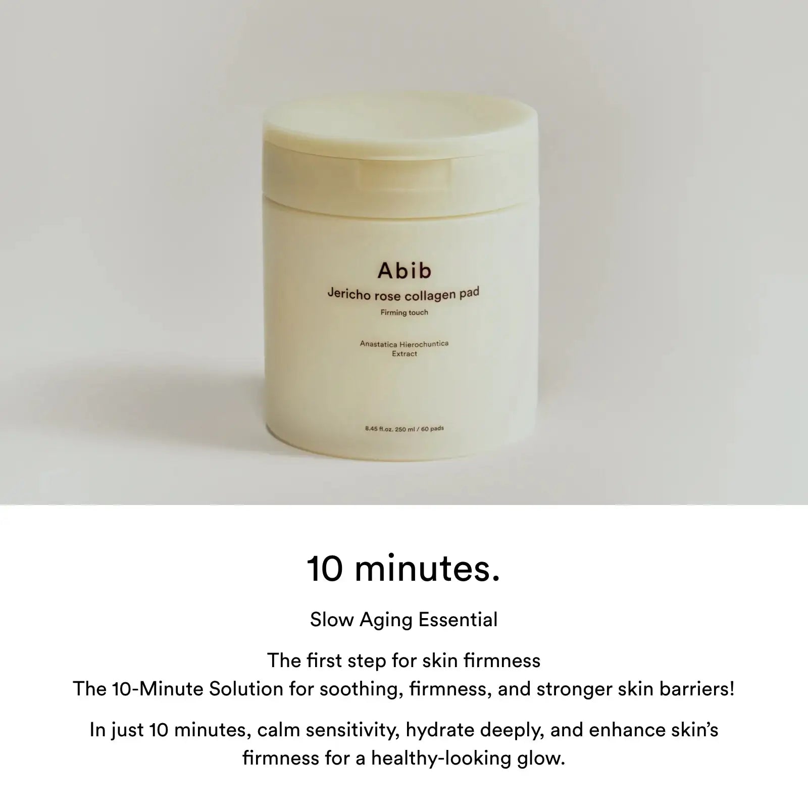 Abib Jericho Rose Collagen Pad Firming Touch Abib Jericho rose collageenpad in roomwitte pot met ronde deksel