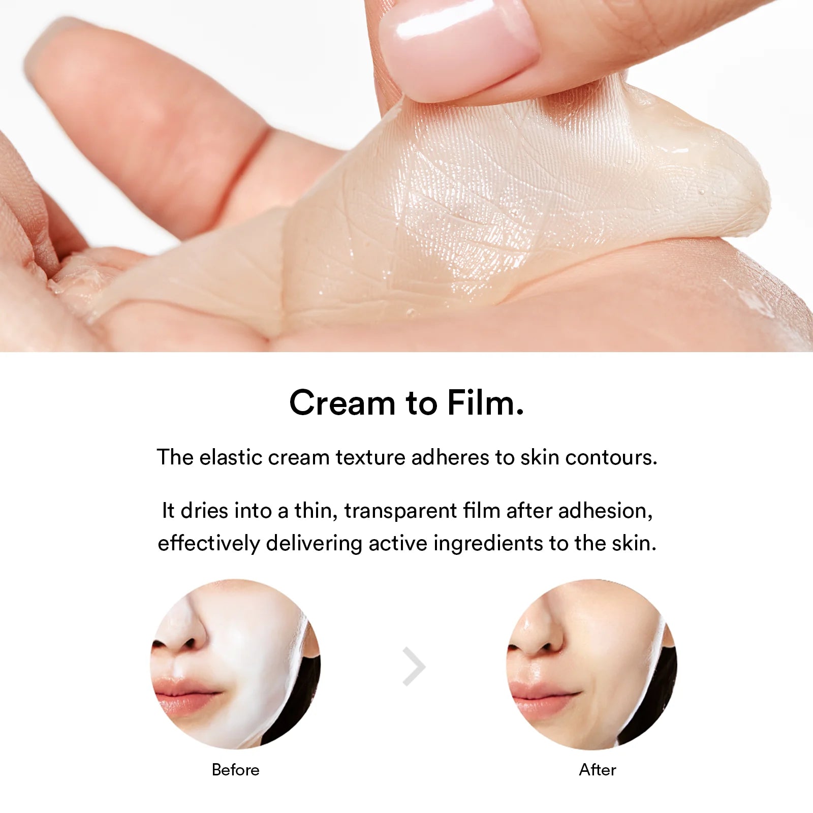 Lifting collagen wrapping mask Jericho rose film CREAM TO FILM