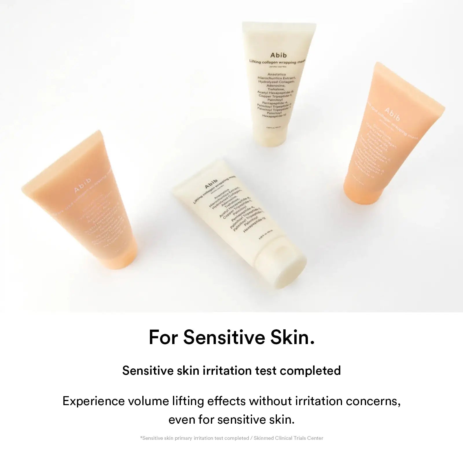 Abib Lifting collagen wrapping mask Jericho rose film Gezichtsmasker tubes voor gebruik, lichtbeige en perzik, Abib