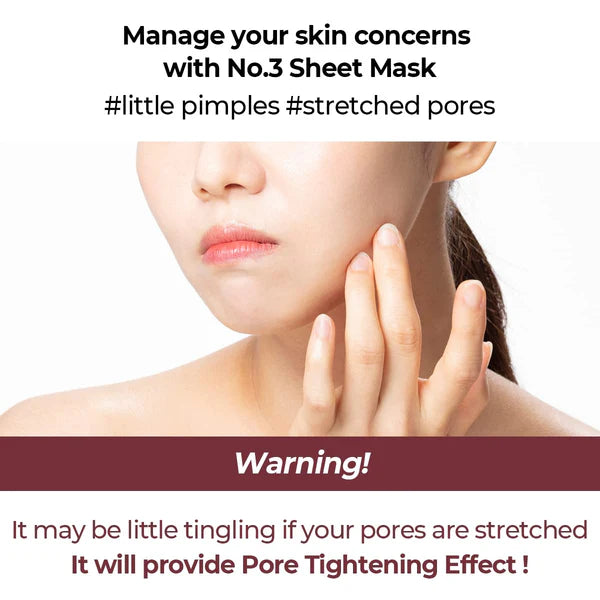 No. 3 Tingle-Pore Softening Sheet Mask