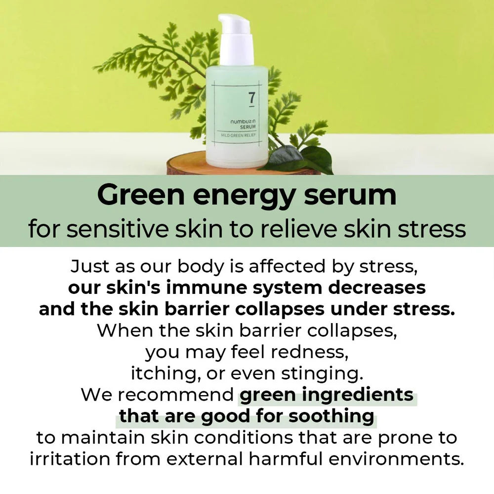 Numbuzin No.7 Mild Green Soothing energy Serum