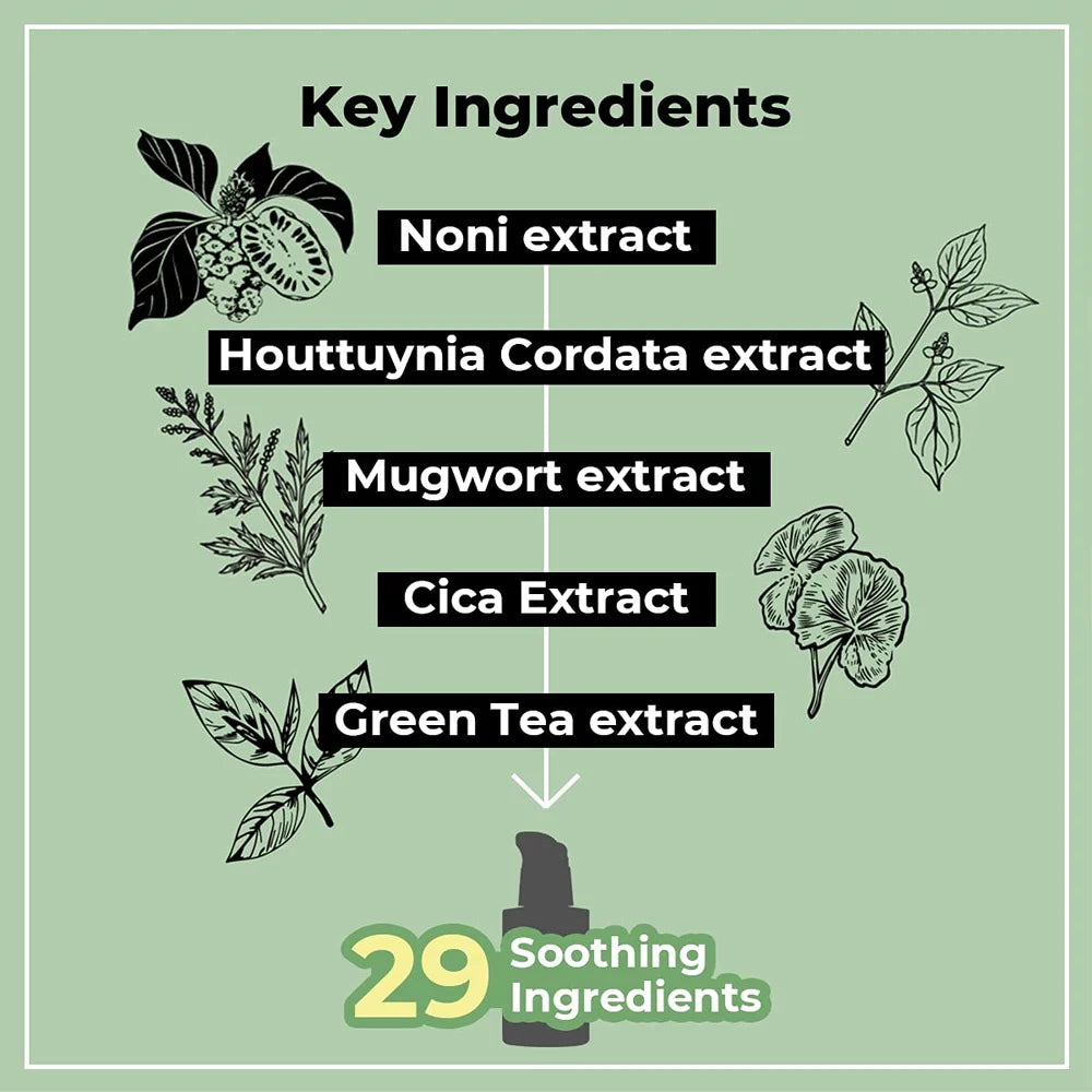 Numbuzin No.7 Mild Green Soothing Serum key ingredients
