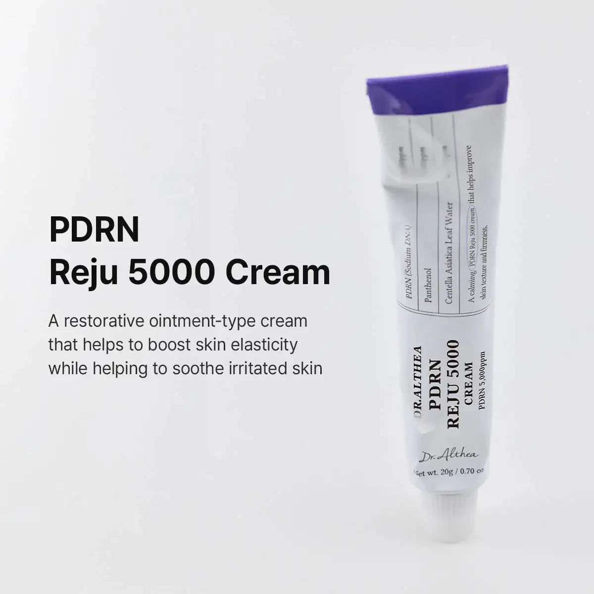 Dr.Althea PDRN Reju 5000 crème tube met paarse dop op witte ondergrond