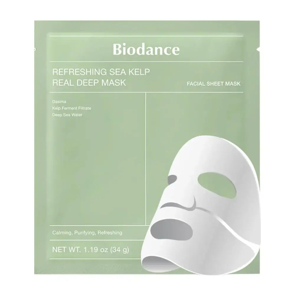 Biodance gezichtsmasker in groen sachet, Sea Kelp Real Deep Mask