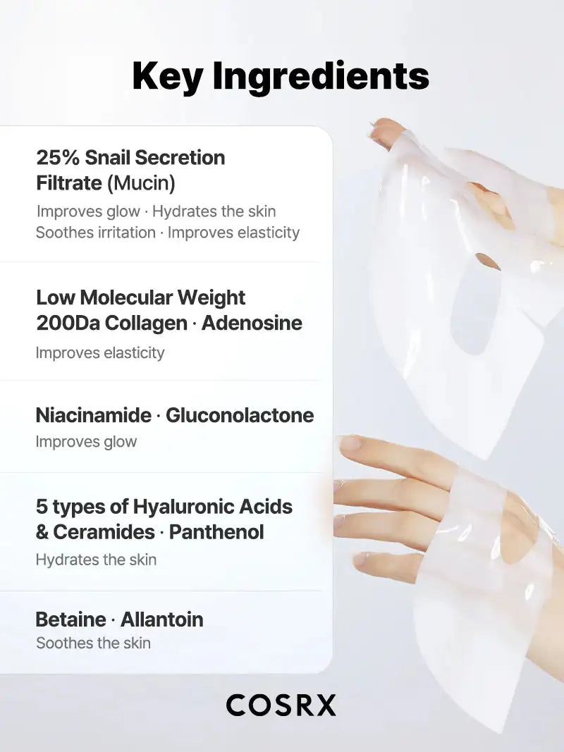 Transparant hydrogelmasker in hand, wit met uitsparingen