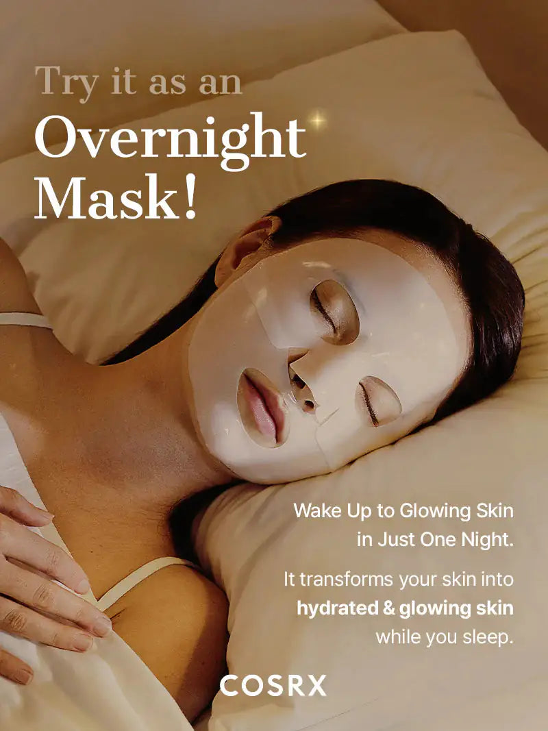 Hydrogel sheetmasker op gezicht, wit met uitsparingen rond ogen en mond