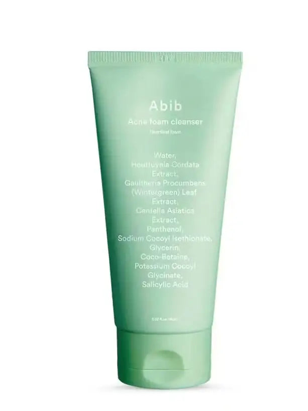 Abib Acne foam cleanser Heartleaf foam Abib acne schuimreiniger, groene tube