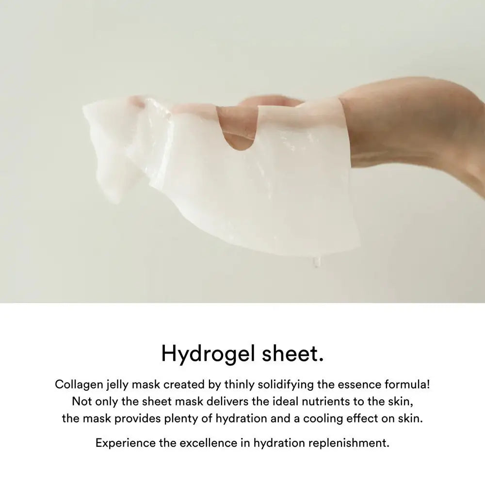 Abib Collagen Gel Mask Jericho Rose Jelly Hydrogelmasker vel, doorzichtig, op hand vastgehouden