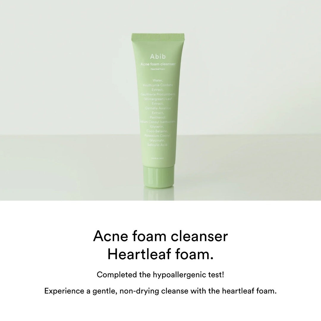 Acne foam cleanser