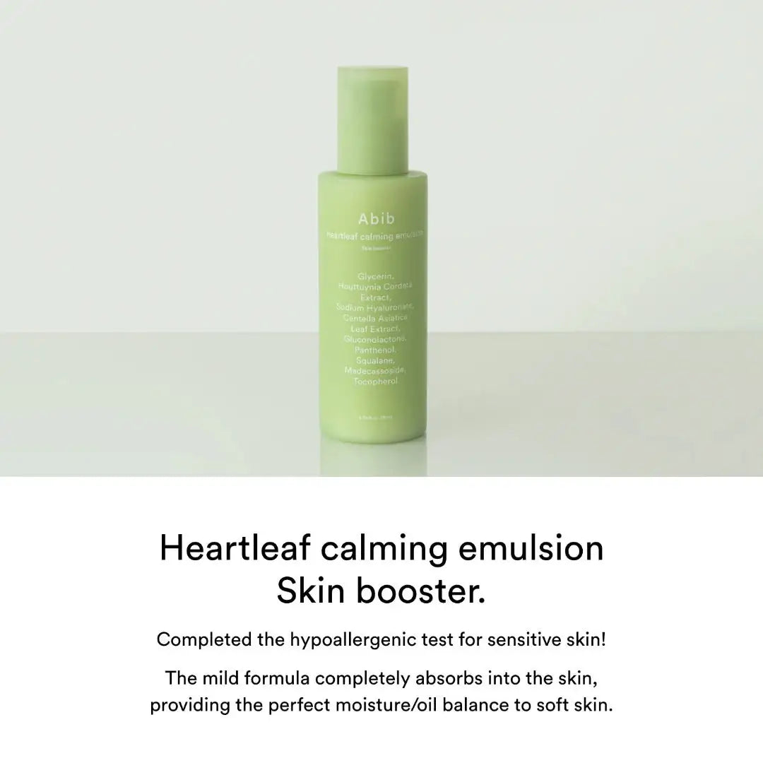 Abib Heartleaf Calming 2-Step Set Groene emulsionfles met opzetdop