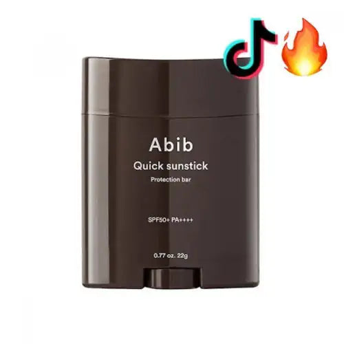 Abib Quick Sunstick Protection Bar SPF50+ Zonnebeschermingsstick (SPF50+), zwarte verpakking met opendraaiend lipje bovenop