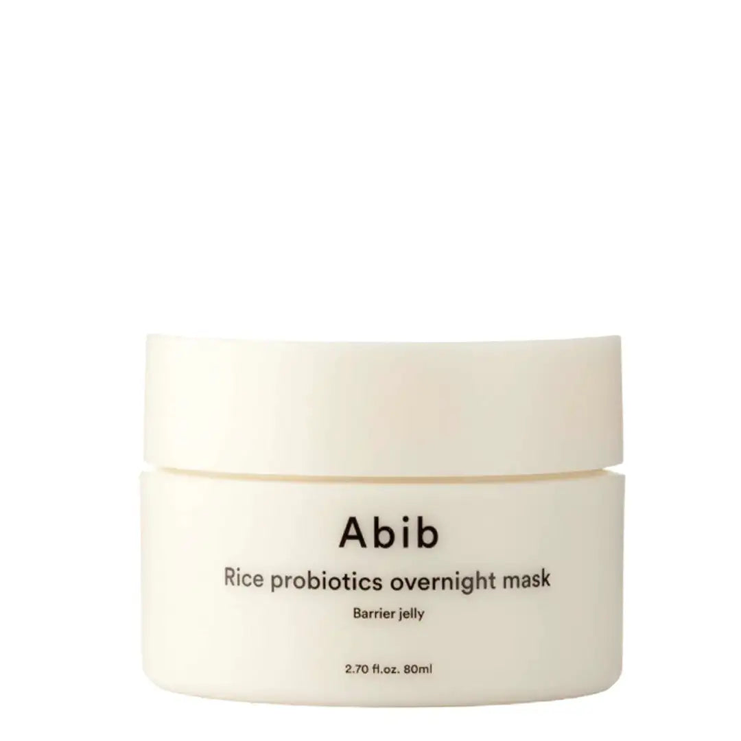 Abib Rice Probiotics Overnight Mask Barrier Jelly Abib rijstprobiotica overnight masker in pot, crème, 80 ml