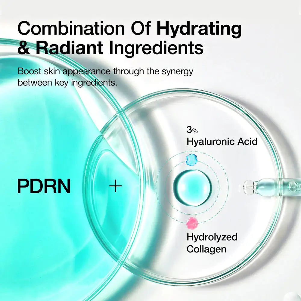 Anua PDRN Hyaluronic Acid Capsule 100 Serum Turquoise serumvial met druppelpipet, hyaluronzuur en gehydrolyseerd collageen.