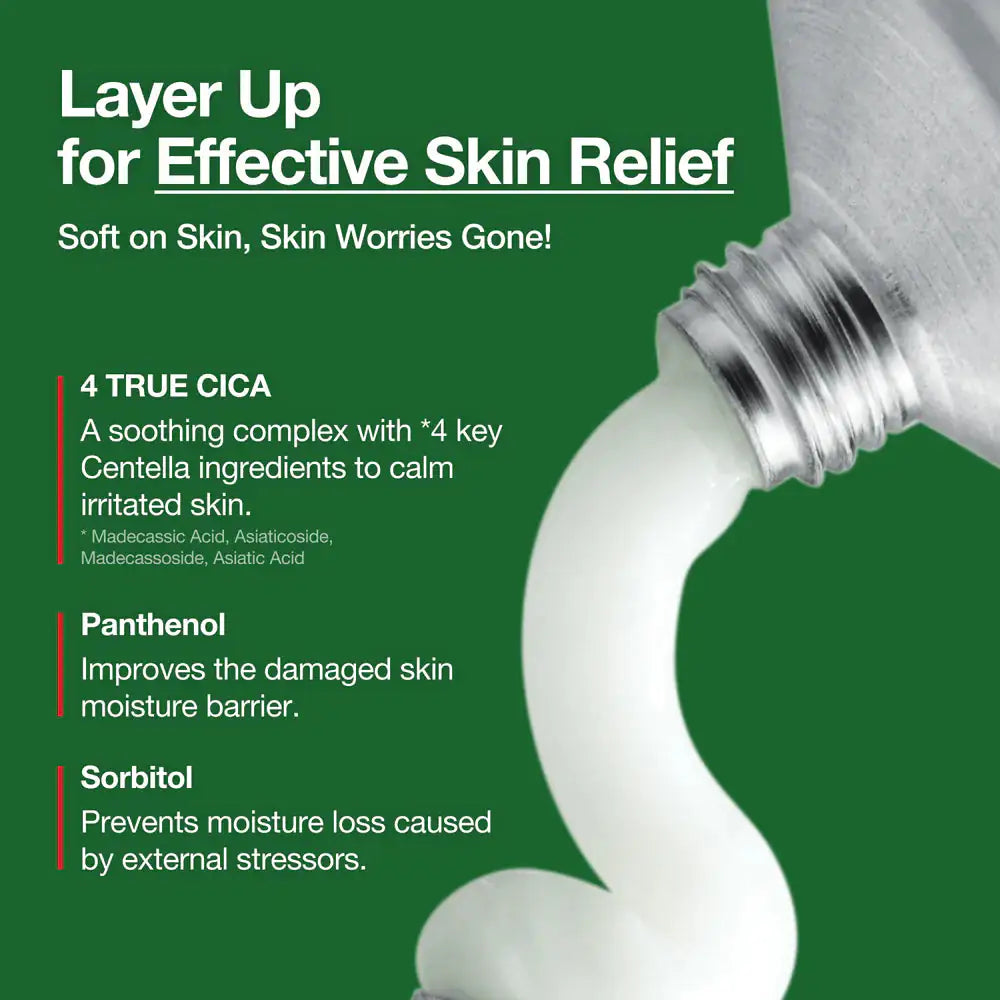 Anua Heartleaf Centella Red Spot Cream Witte crème die uit een dispenser wordt gedoseerd