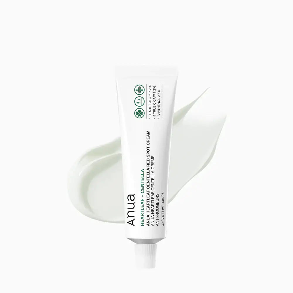 Anua Heartleaf Centella Red Spot Cream Anua spotbehandelingcrème in witte tube met smalle, gesloten dop