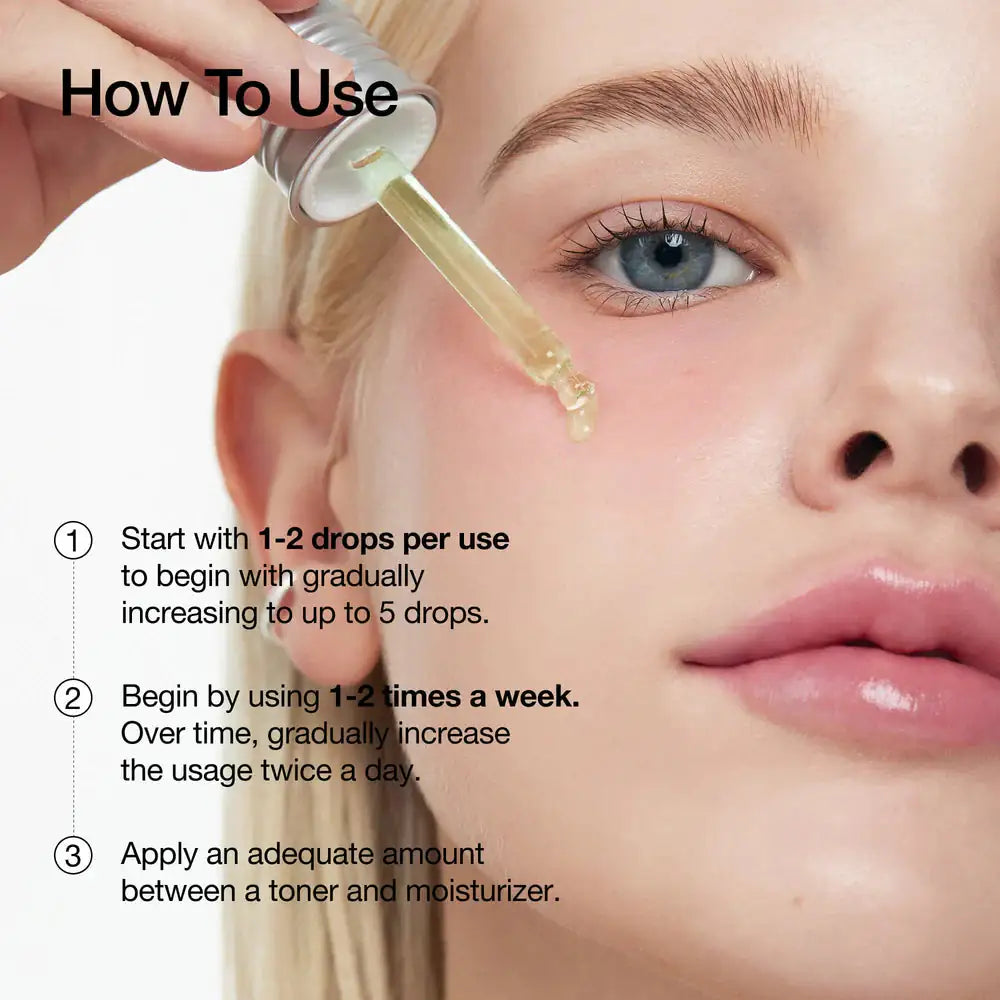 Anua Azelaic Acid 10 Hyaluron Redness Soothing Serum Azelaic zuur 10+ hyaluronserum op gezichtshuid met druppelaar