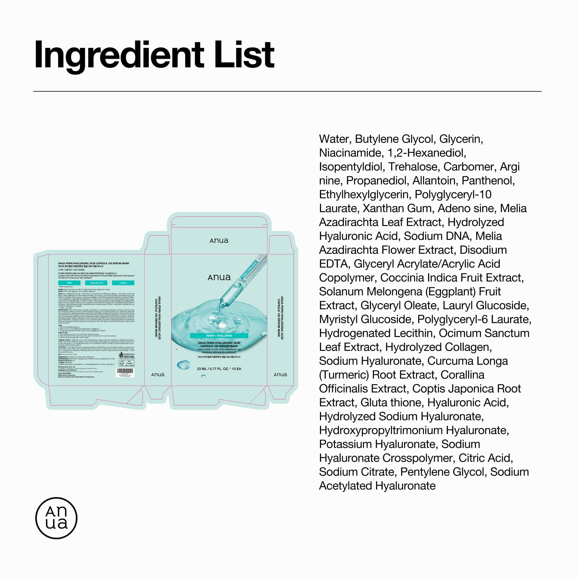 PDRN Hyaluronic Acid Capsule 100 Serum Mask