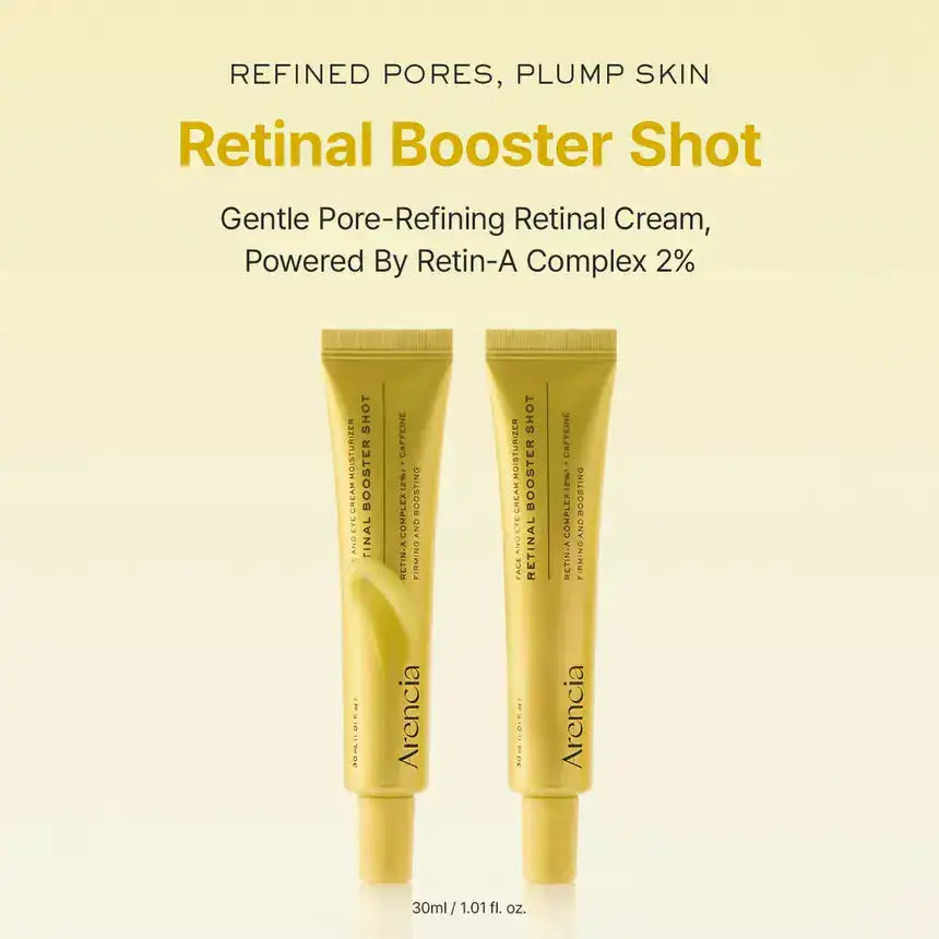 ARENCIA Retinal Booster Shot Retinal booster shot crème, twee goudkleurige tubes