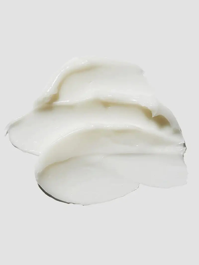 Witte ceramidecrème textuur, dikke swatch met zachte randen