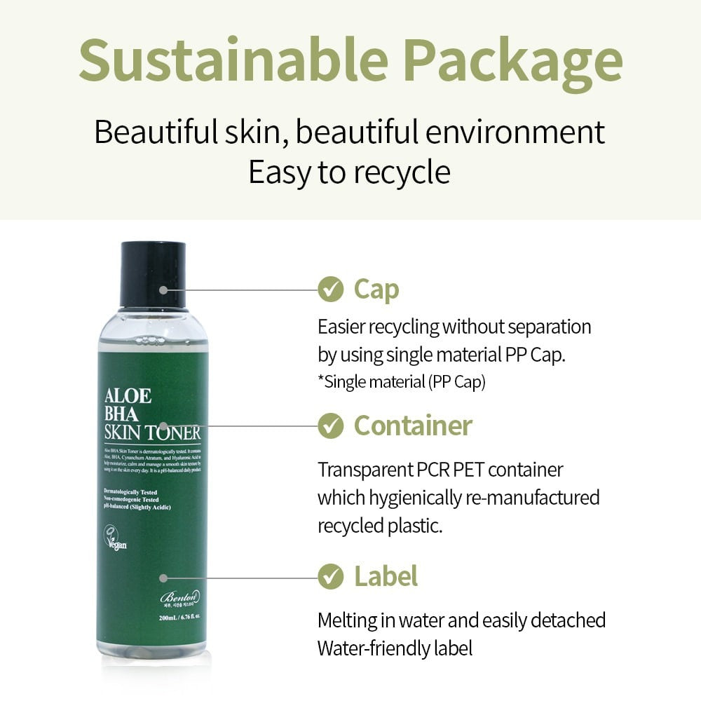 Benton Aloe BHA Skin Toner sustainable package