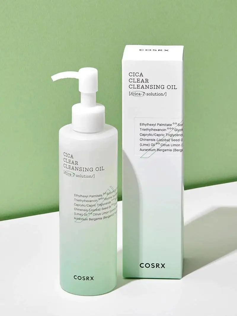 COSRX Cica Clear reinigingsolie flacon met doseerpomp en doos