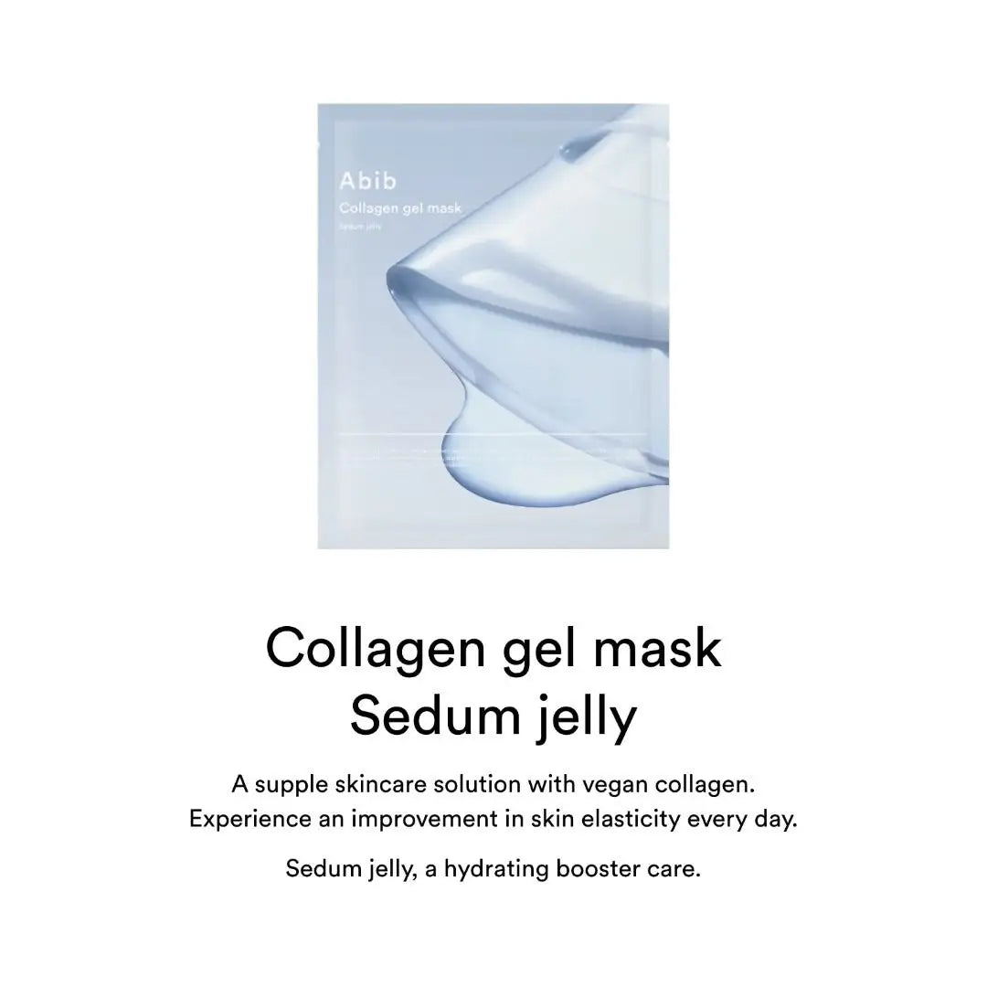 Abib Collagen Gel Mask Sedum Jelly Collageengelmasker met sedumjelly verpakking met opgevouwen masker